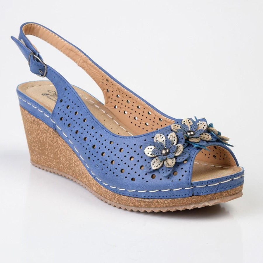 Sandals Soft Style by Hush Puppy | Soft Style By Hush Puppies Coco Wedge Sandal Blue