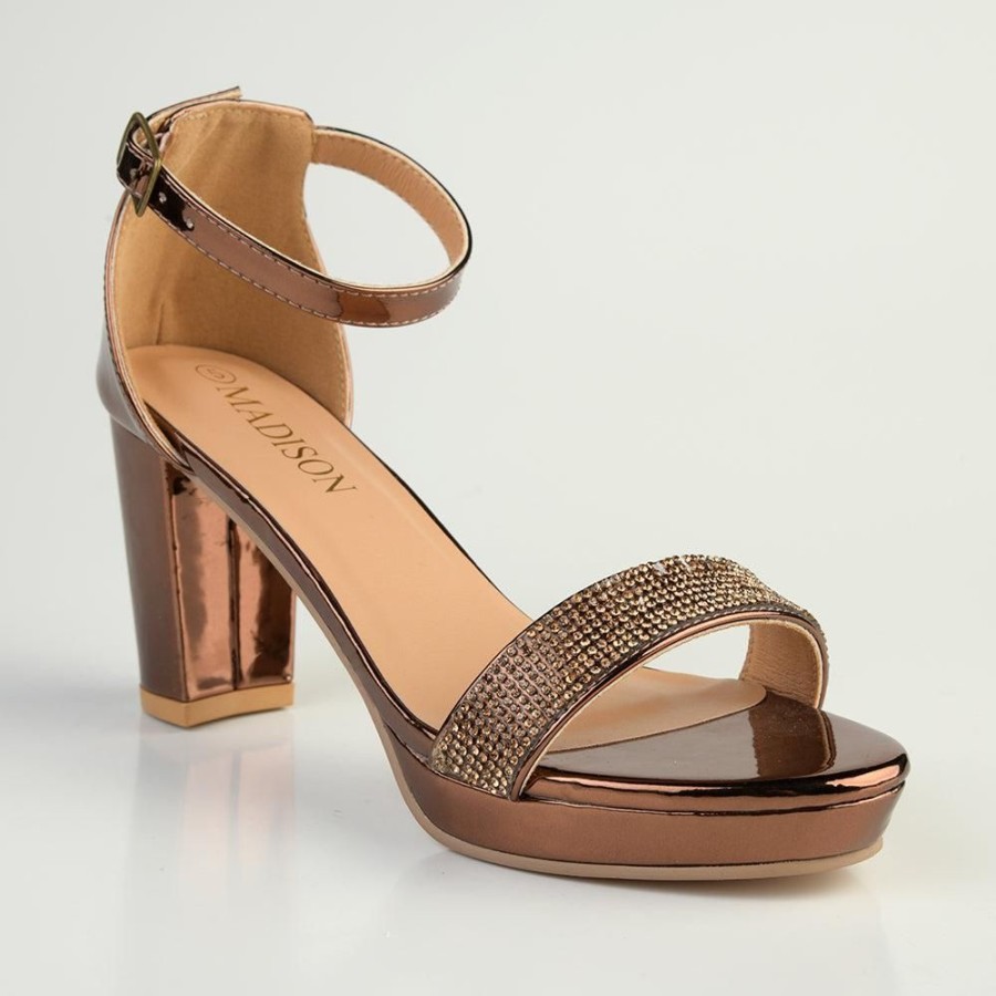 Sandals Madison Heart of New York | Madison Angie Platform Sandals Bronze