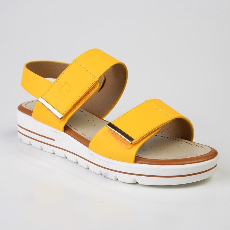 Sandals Pierre Cardin | Pierre Cardin Fiona 2 Strap Sandals Yellow