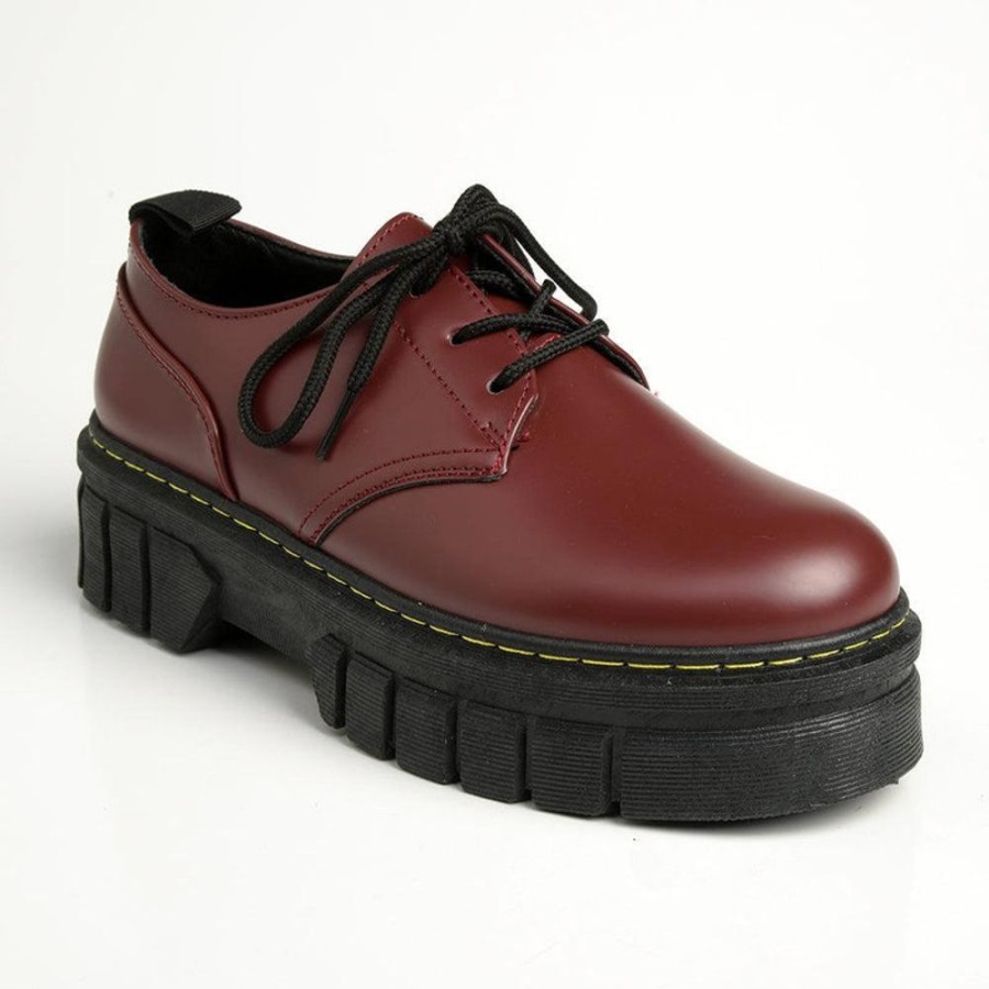 Brogues Madison Heart of New York | Madison Lex Lace Up Brogue Shoe Burgundy