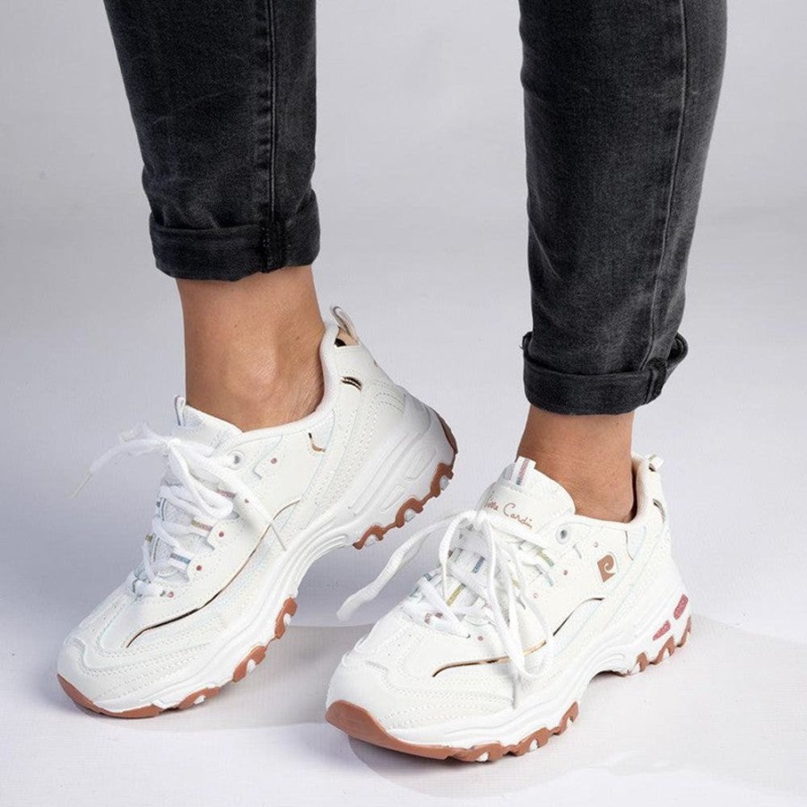 Sneakers Pierre Cardin | Pierre Cardin Sirene Lace Up Sneaker White/Rose Gold