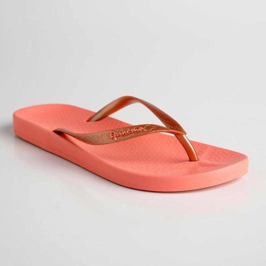 Slippers & Flats Ipanema | Ipanema Bebe Slip On Thong Sandals Black - Pink/Rose Gold