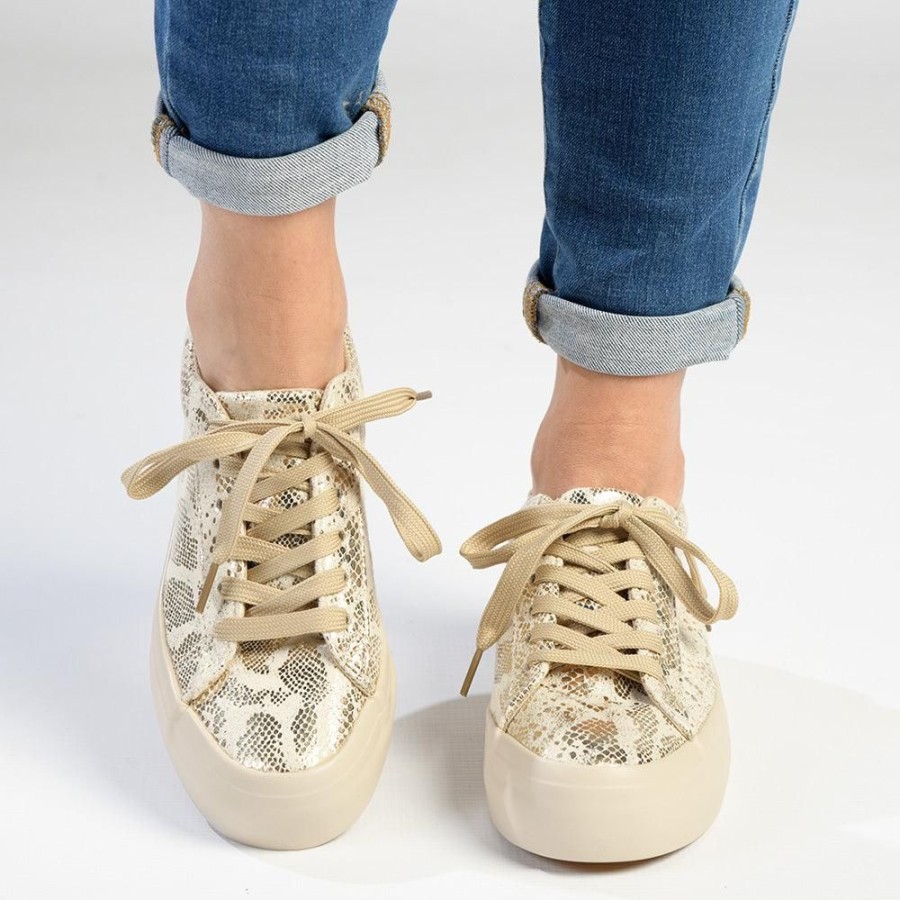 Sneakers Soft Style by Hush Puppy | Soft Style By Hush Puppy Fordan Reptile Sneaker Light Gold