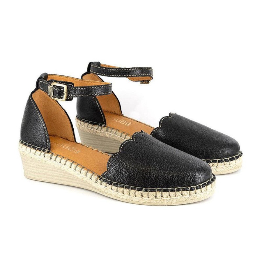 Wedges Tsonga | Tsonga Inkantolo Espadrille Wedge Black Vintage