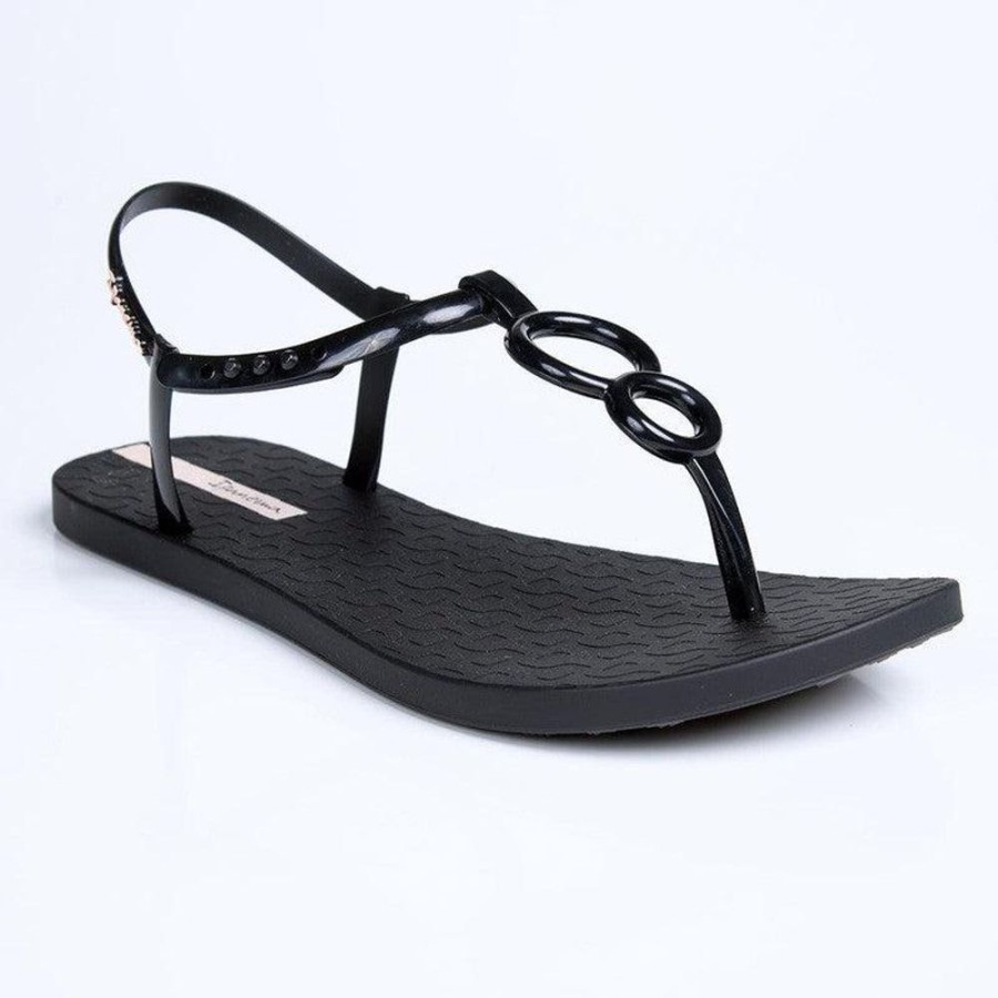 Slippers & Flats Ipanema | Ipanema Eden Modern Thong Sandals Black