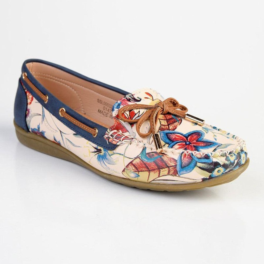 Brogues Soft Style by Hush Puppy | Soft Style By Hush Puppies Domino Floral Loafer Pearl