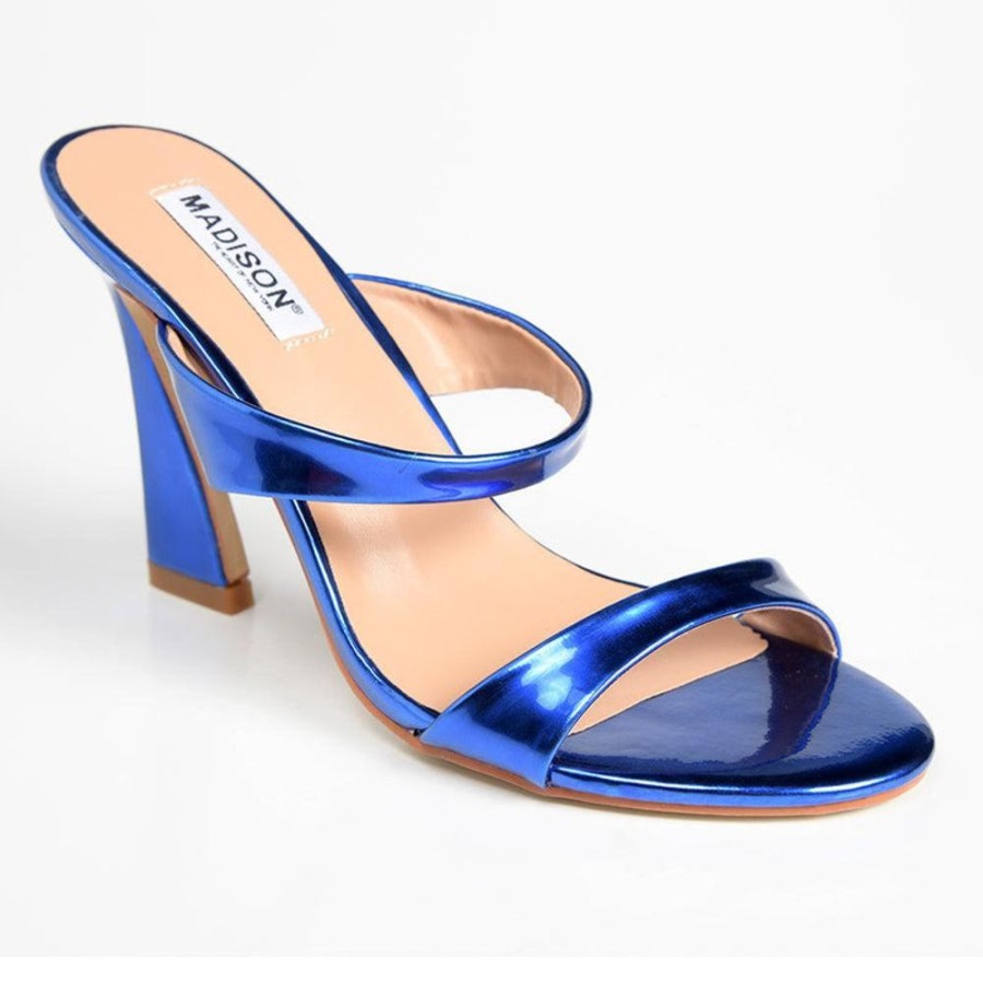 Heels Madison Heart of New York | Madison Everly Double Strap Heel Blue