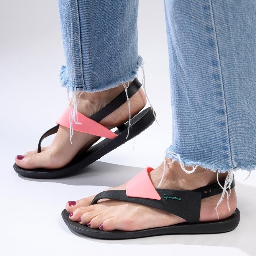 Slippers & Flats Ipanema | Ipanema Mia Basic Thong Sandals Black/Pink