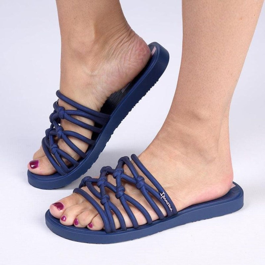 Sandals Ipanema | Ipanema Iris Push In Flip Flop Sandal Navy