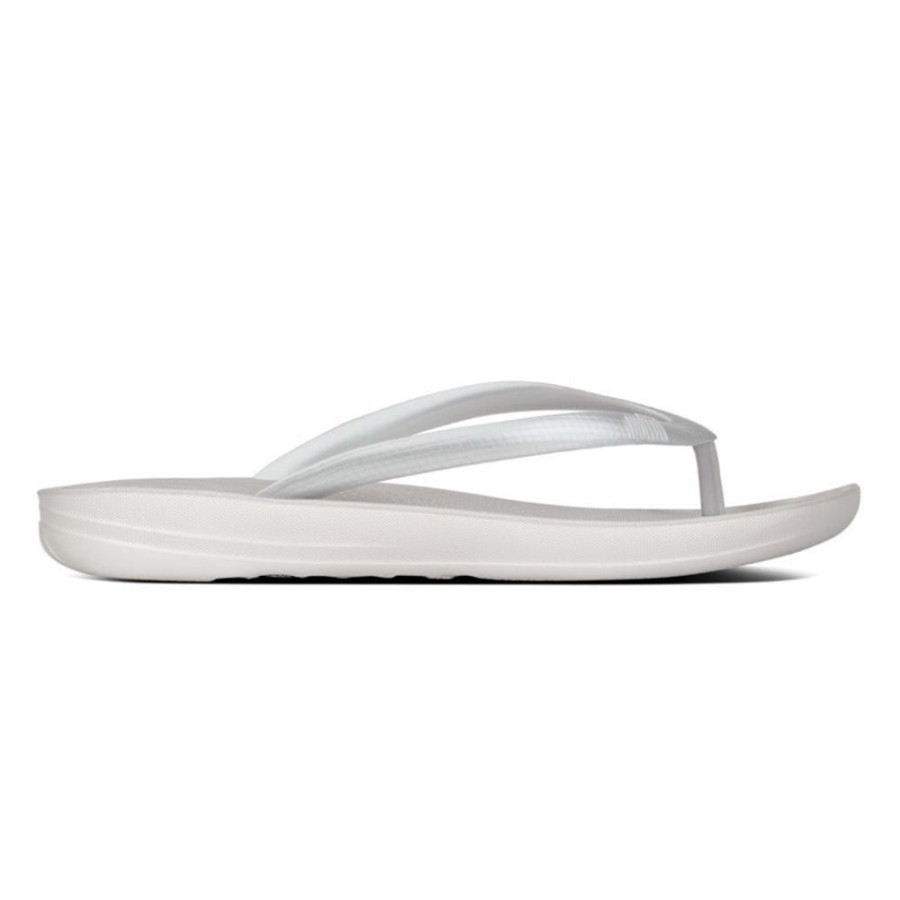 Slippers & Flats Fit Flop | Fit Flop Iqushion Ergonomic Flip Flops Silver