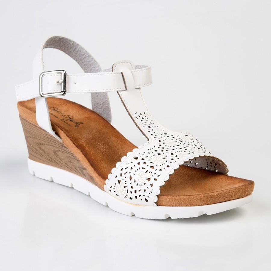 Sandals Soft Style by Hush Puppy | Soft Style By Hush Puppy Genevieve Wedge Sandals White