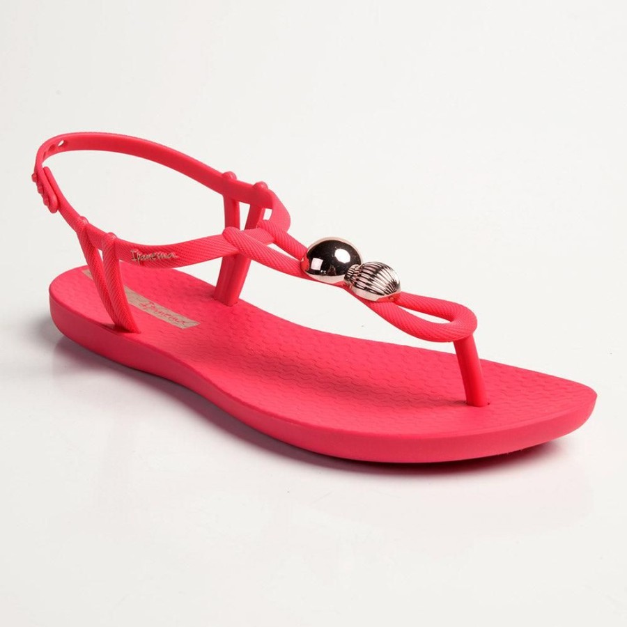 Slippers & Flats Ipanema | Ipanema Kai Button Trim Thong Sandals Pink / Rose