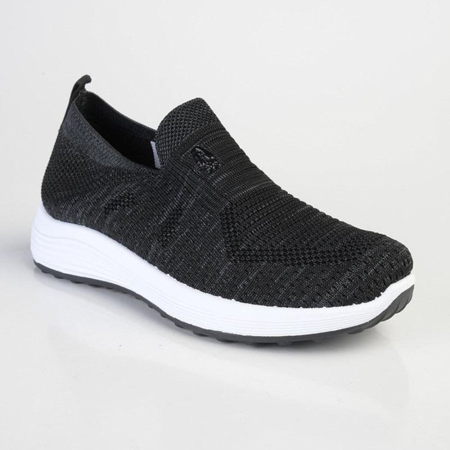 Sneakers Soft Style by Hush Puppy | Soft Style By Hush Puppies Holden Melange Sneaker Charcoal