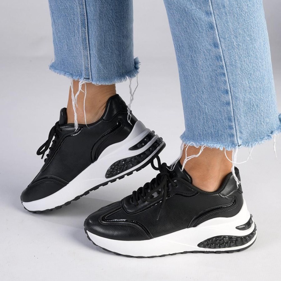 Sneakers Madison Heart of New York | Madison Sassy Bubble Sole Sneaker Black