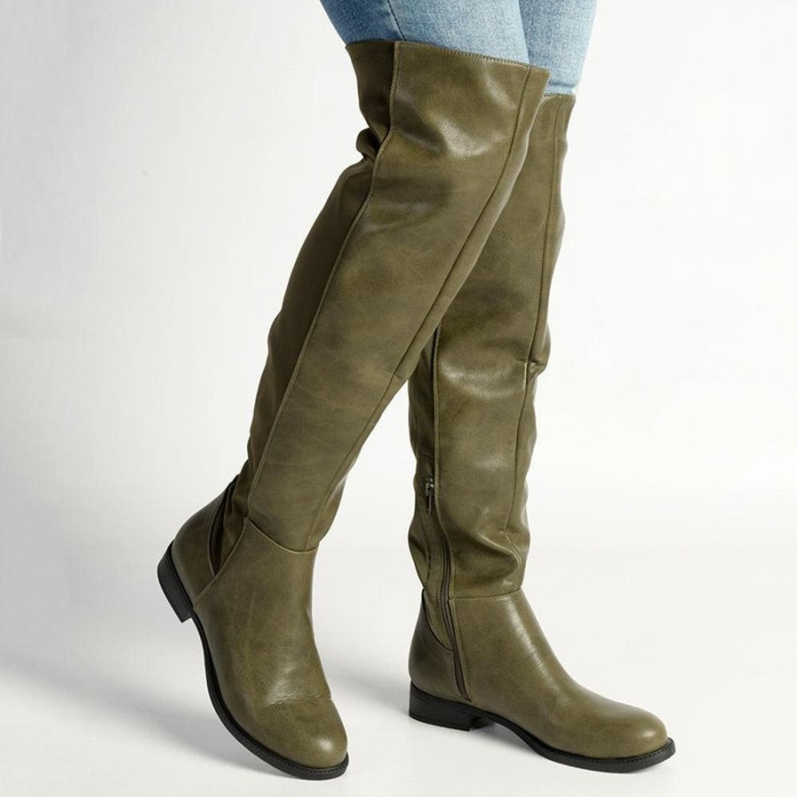 Boots Madison Heart of New York | Madison Vella Long Boot Khakhi