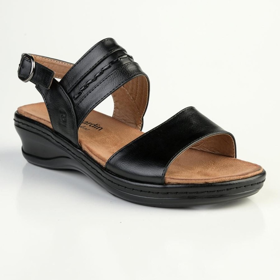 Sandals Pierre Cardin | Pierre Cardin Libby 2 Strap Sandals Black