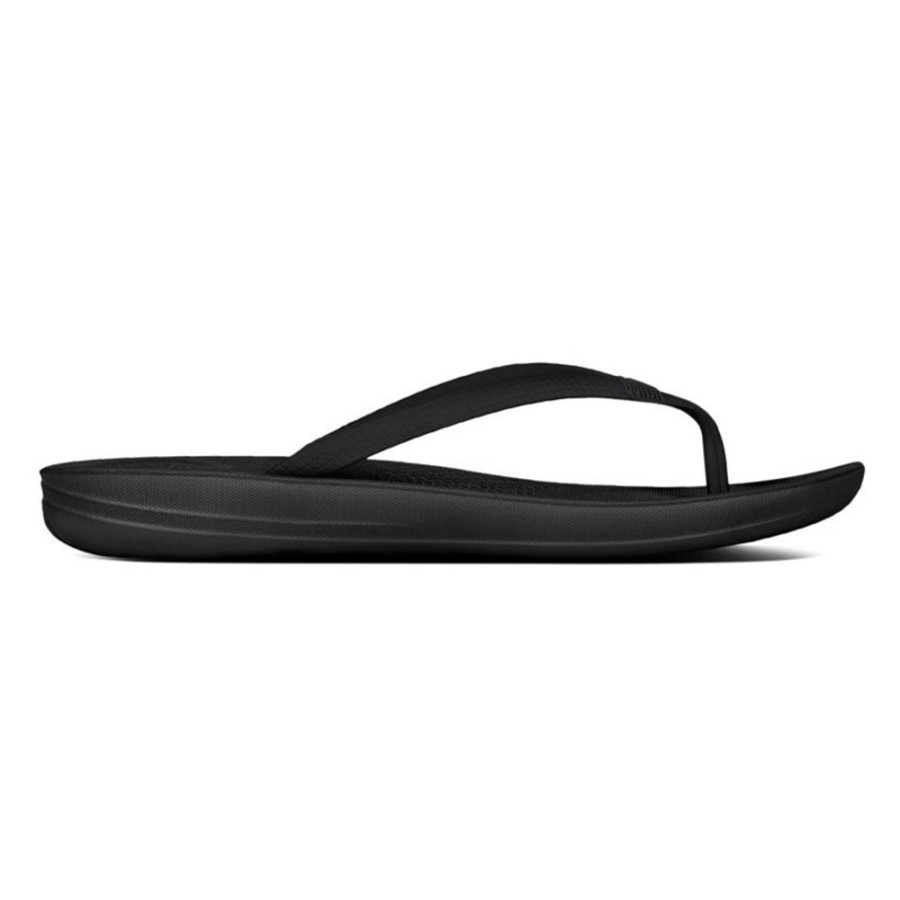 Slippers & Flats Fit Flop | Fit Flop Iqushion Ergonomic Flip Flops Black