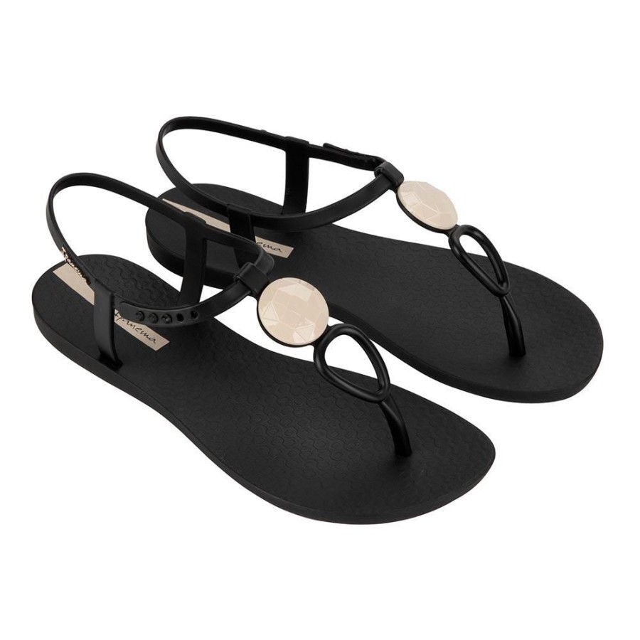 Slippers & Flats Ipanema | Ipanema Medallion Thong Sandals Black