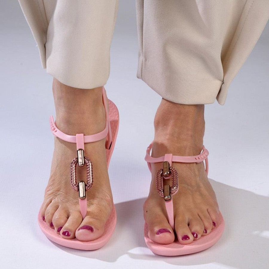 Sandals Ipanema | Ipanema May Chain Link Thong Sandals Pink