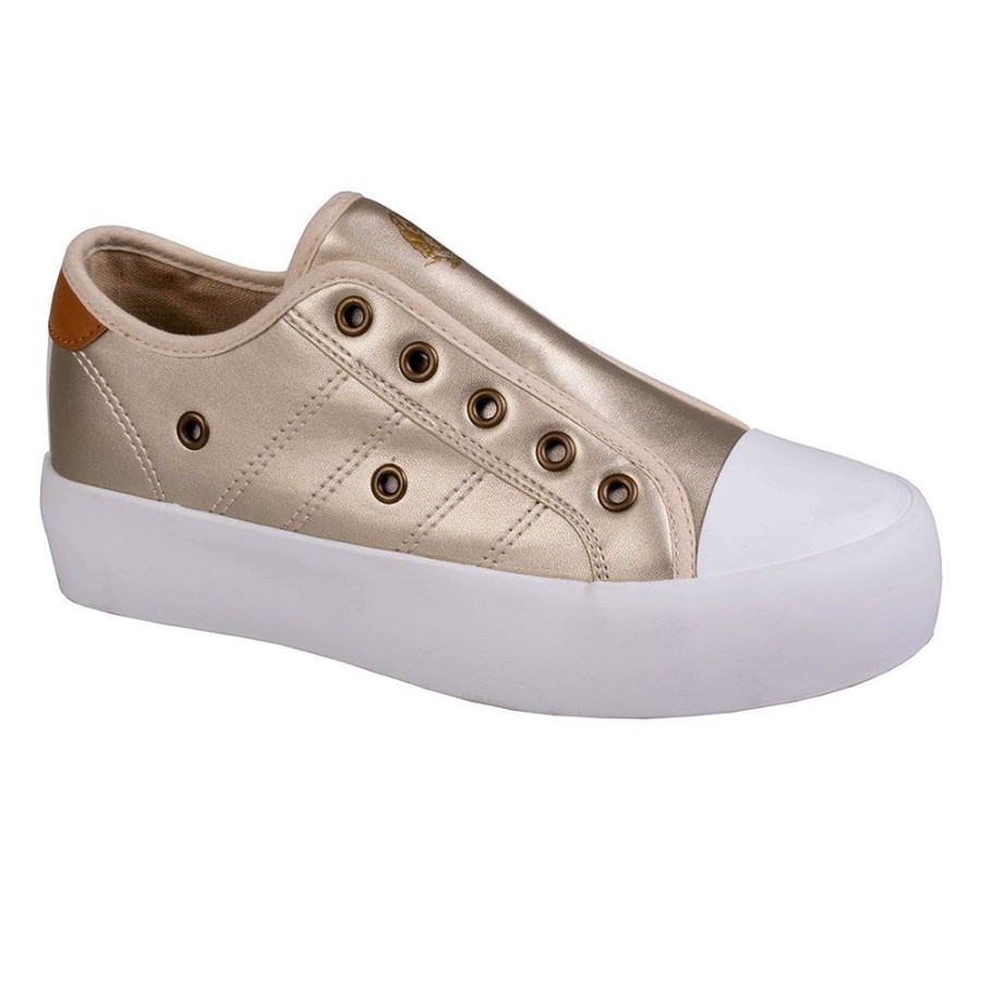 Sneakers Soft Style by Hush Puppy | Soft Style By Hush Puppy Forest Metallic Sneaker Light Gold