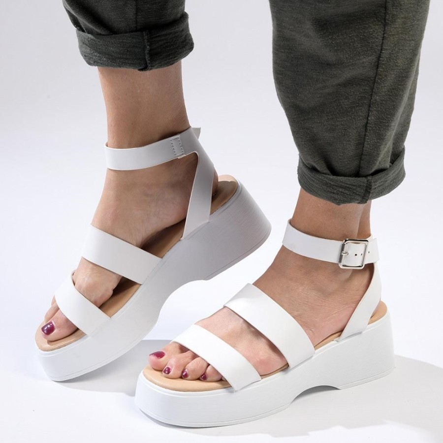 Sandals Madison Heart of New York | Madison Hannah Chunky Sandals White