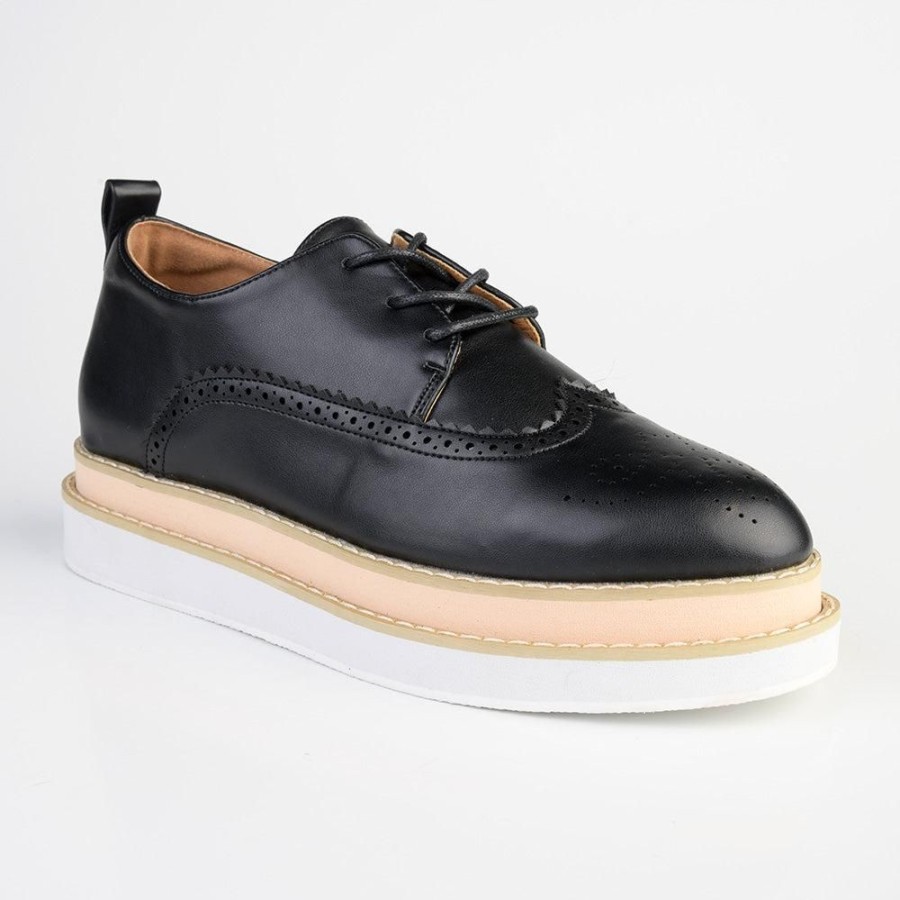 Brogues Madison Heart of New York | Madison Maya 2 Lace Up Brogues Black