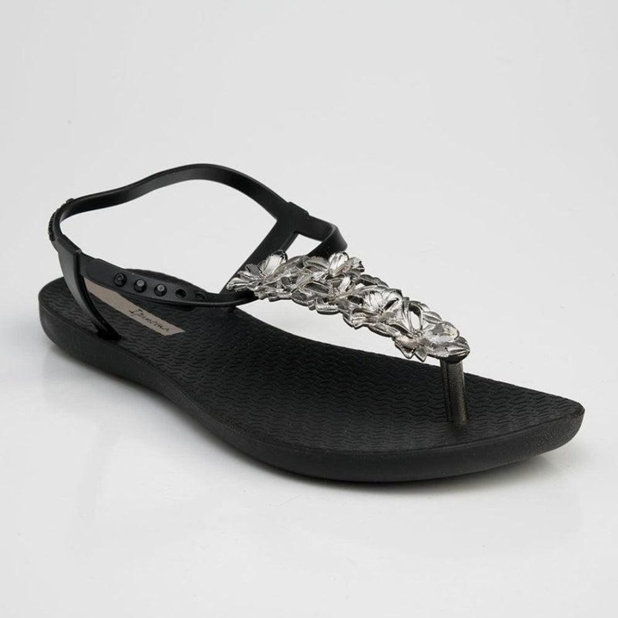 Sandals Ipanema | Ipanema Rose Glam Thong Sandals Black