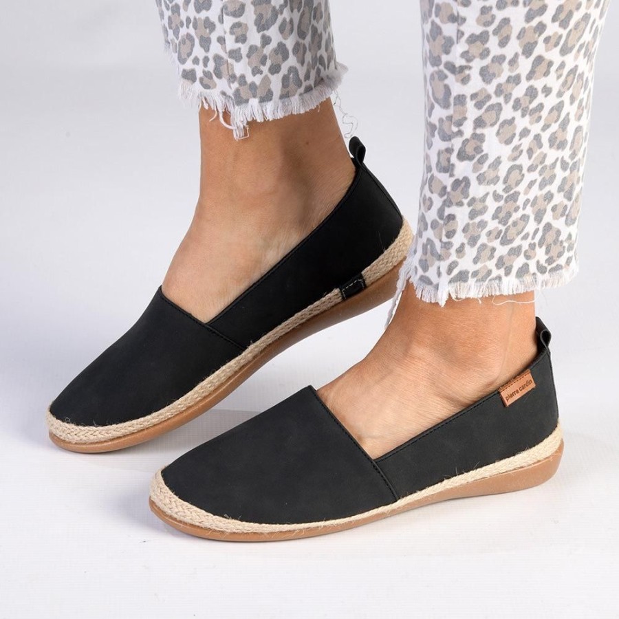 Slippers & Flats Pierre Cardin | Pierre Cardin St Tropez Espadrille Slip On Black