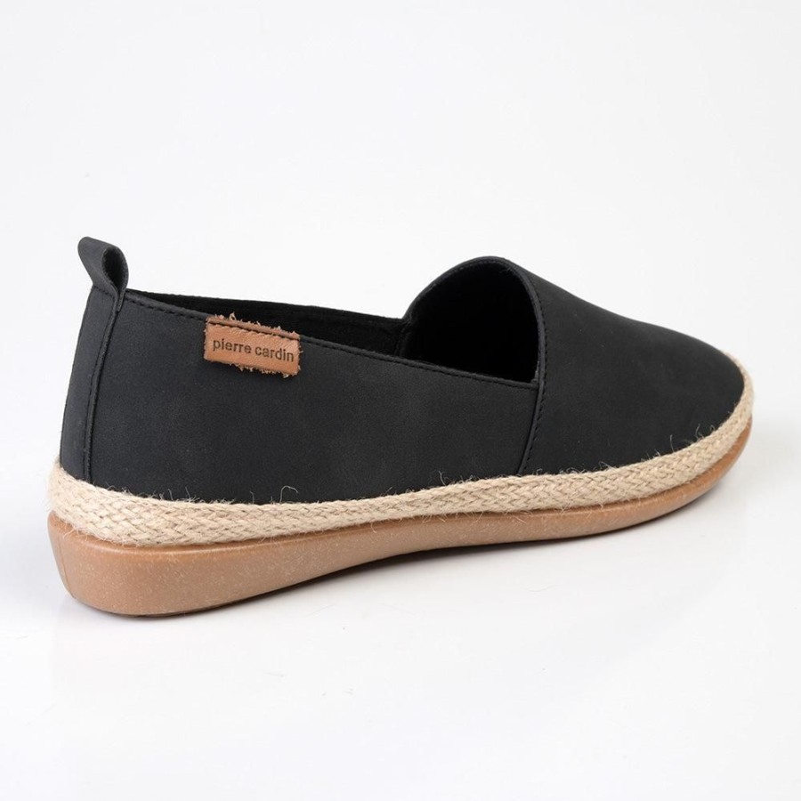 Slippers & Flats Pierre Cardin | Pierre Cardin St Tropez Espadrille Slip On Black