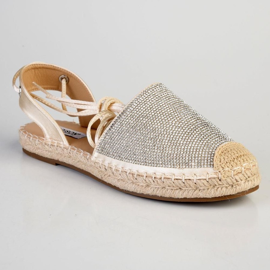 Espadrilles Madison Heart of New York | Madison Clementine Diamond Detailed Espadrille Gold