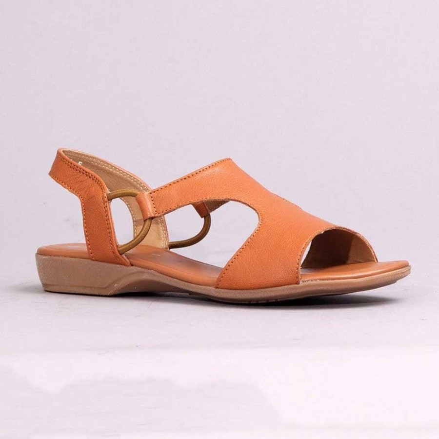 Sandals Froggie | Froggie Ida Leather Comfort Sandal Tan