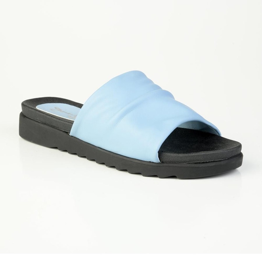 Sandals Seven7 | Cabo Ladies Flat Push In Sandal Blue