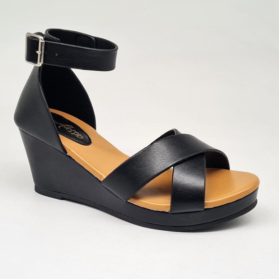 Wedges Franco Rossi | Franco Rossi Allison Closed Back Wedge Black