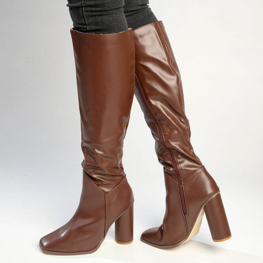 Boots Madison Heart of New York | Madison Gilly Long Boots Chocolate