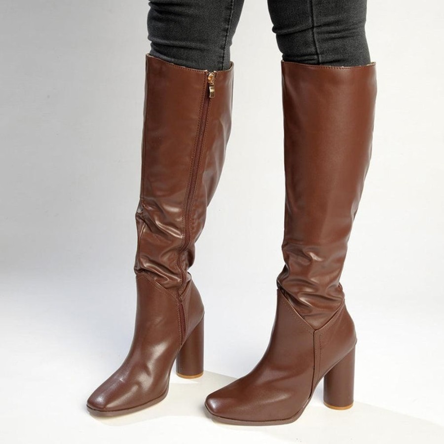 Boots Madison Heart of New York | Madison Gilly Long Boots Chocolate