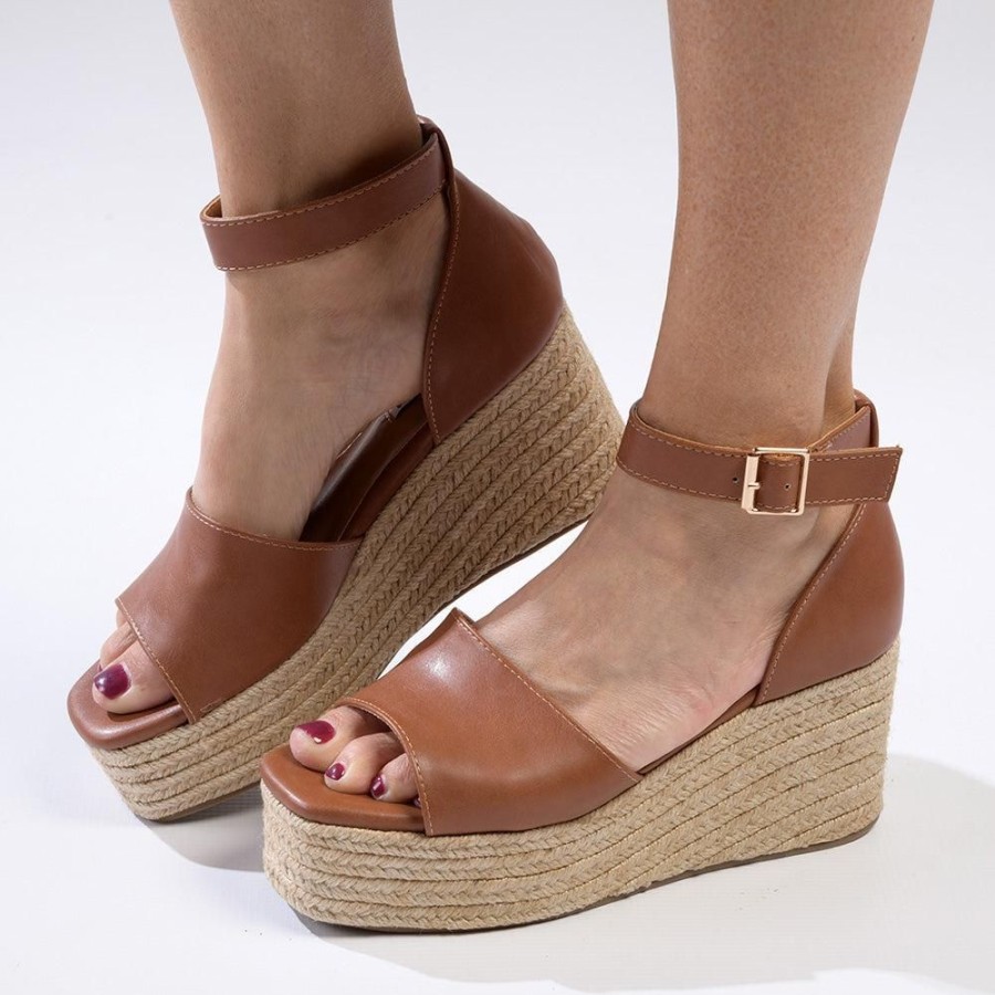 Espadrilles Madison Heart of New York | Madison Cameron Espadrille Wedge Tan