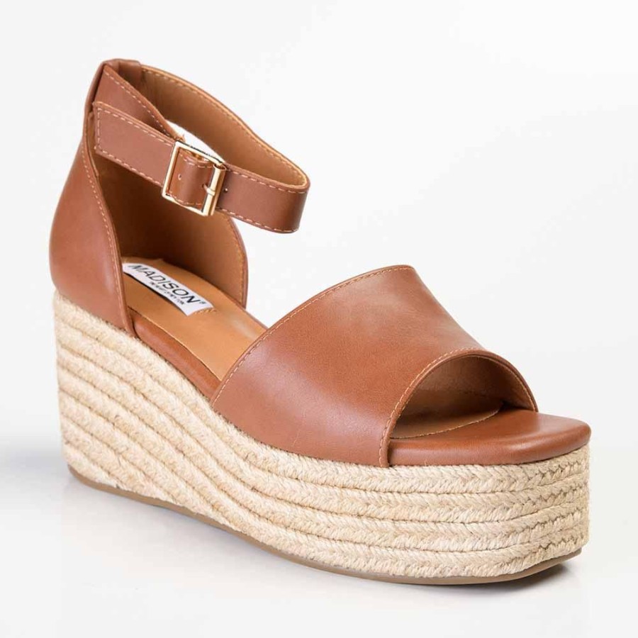 Espadrilles Madison Heart of New York | Madison Cameron Espadrille Wedge Tan