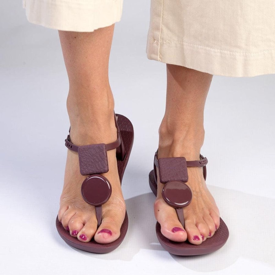 Sandals Ipanema | Ipanema Glam Thong Sandals Burgundy