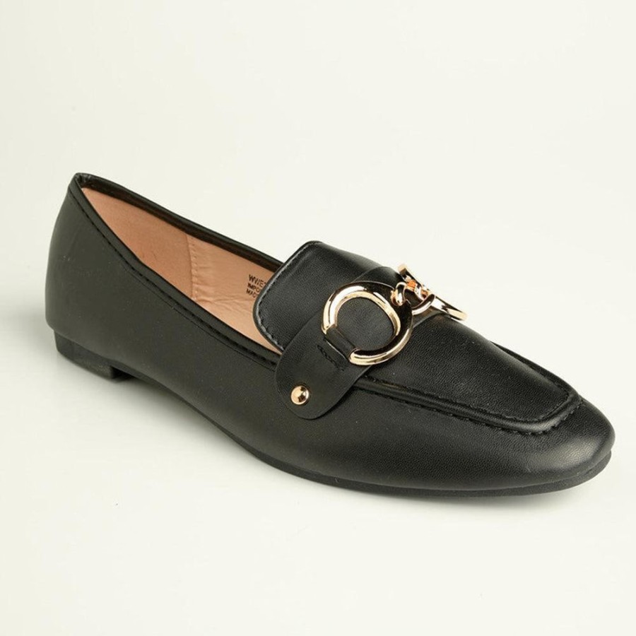 Brogues Madison Heart of New York | Madison Kerri Metal Trim Loafer Black