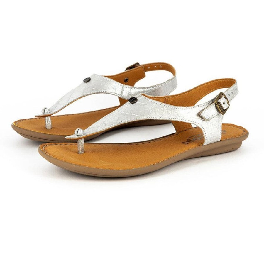 Sandals Tsonga | Tsonga Ovaroli Thong Sandals Steel Brio