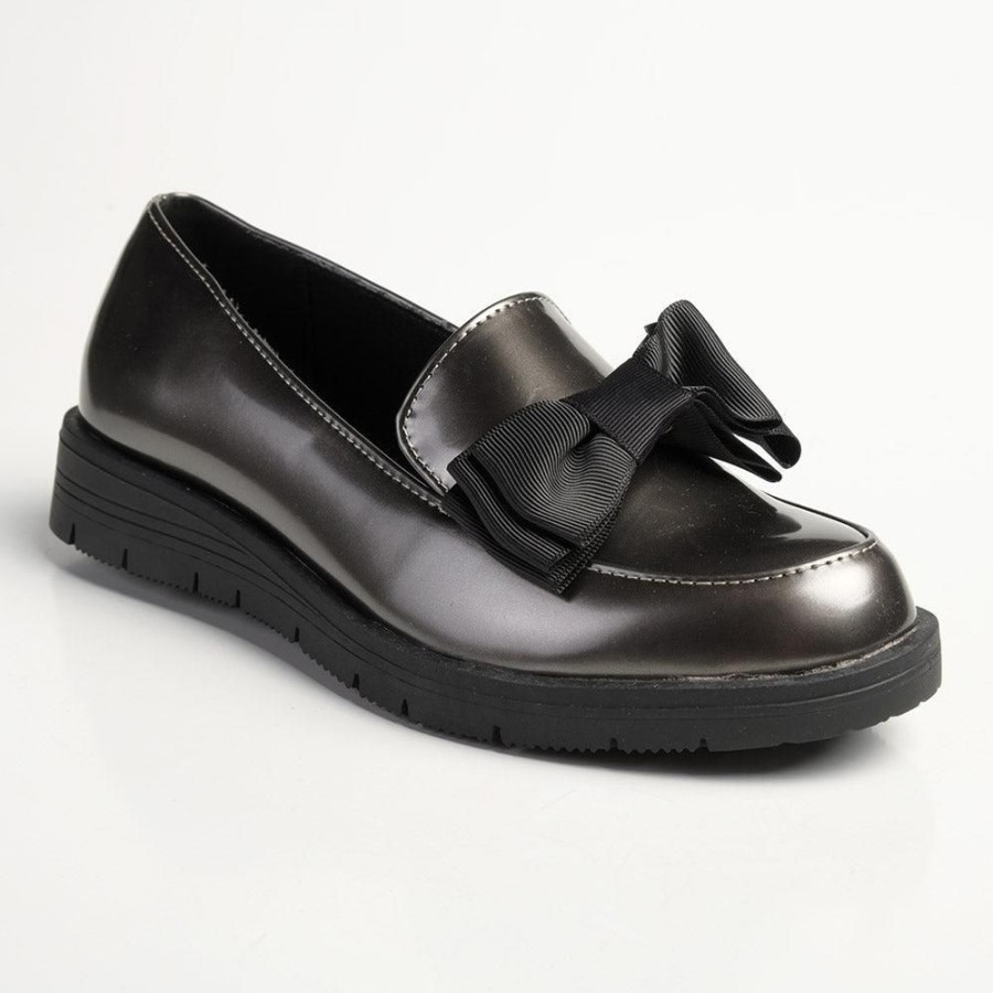 Brogues Pierre Cardin | Pierre Cardin Leonilde Casual 1 Bow Slip On Pewter