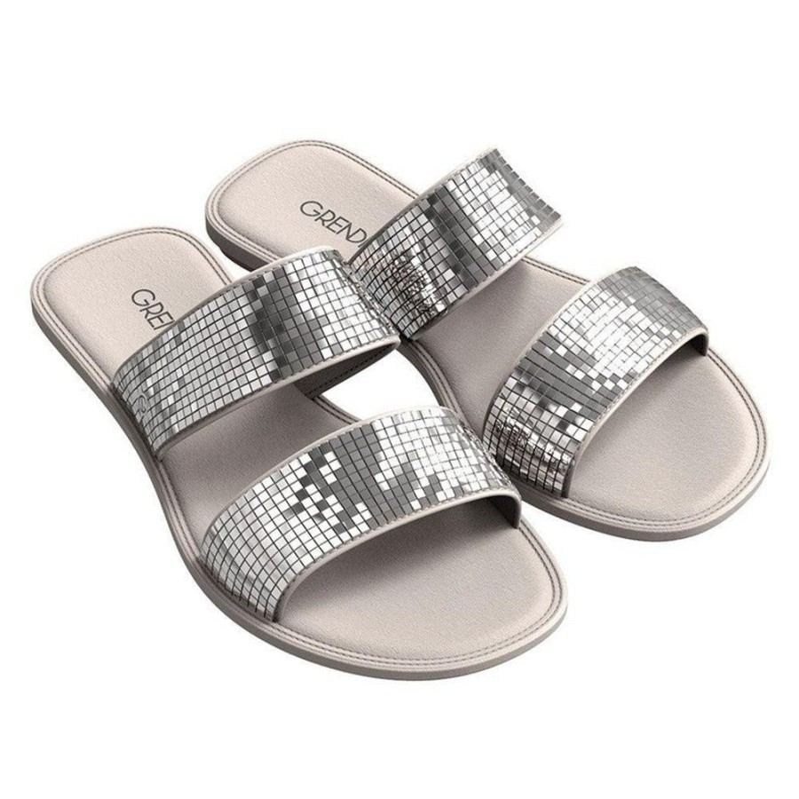 Sandals Grendha | Grendha Layla Push In Sandals Silver