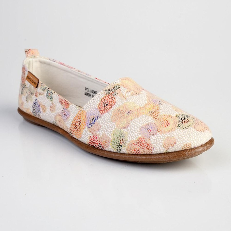 Brogues Pierre Cardin | Pierre Cardin Ladies Riviera 1 Slip On Beige Floral