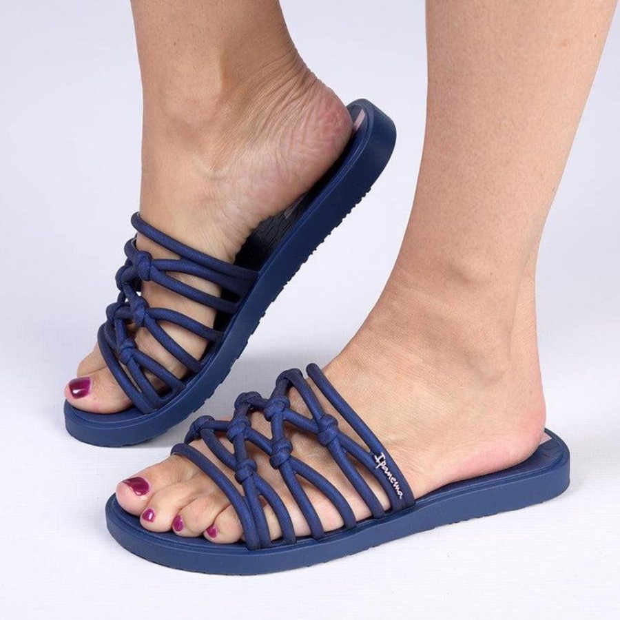 Slippers & Flats Ipanema | Ipanema Iris Push In Flip Flop Sandal Navy