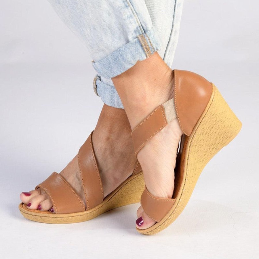 Wedges Tsonga | Tsonga Nompempe Wedge Sandals Hazel Relaxa