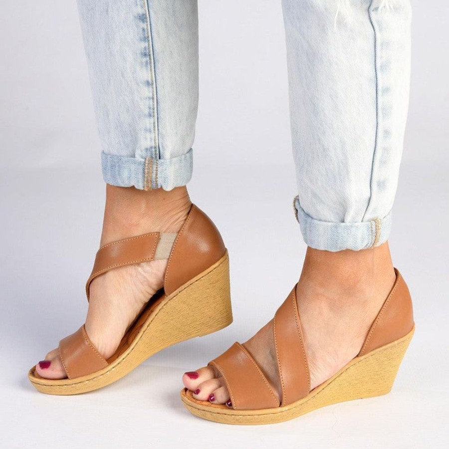 Wedges Tsonga | Tsonga Nompempe Wedge Sandals Hazel Relaxa