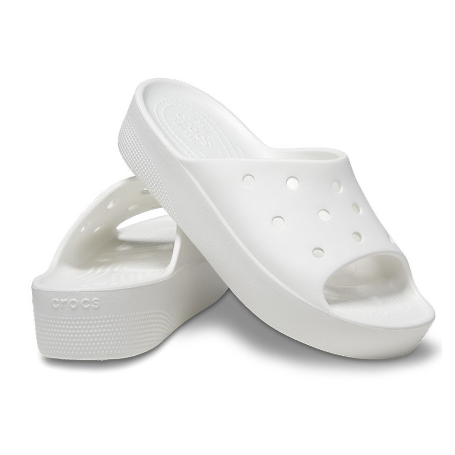 Slippers & Flats Crocs | Crocs Classic Platform Slide White