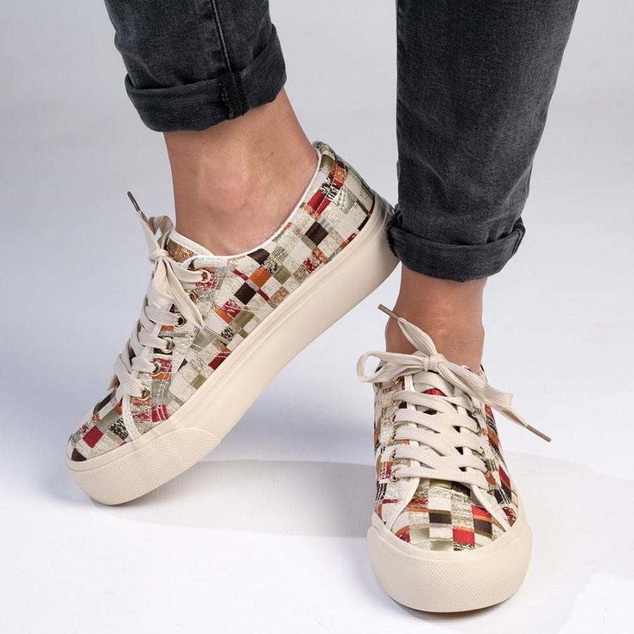 Sneakers Pierre Cardin | Pierre Cardin Esterel Lace Up Sneaker Red/Multi