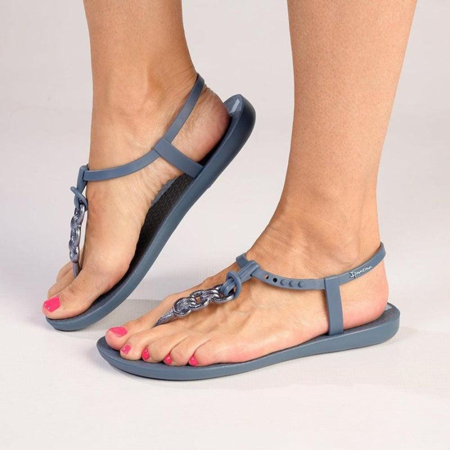 Sandals Ipanema | Ipanema Nina Basic Thong Sandals Blue/Silver