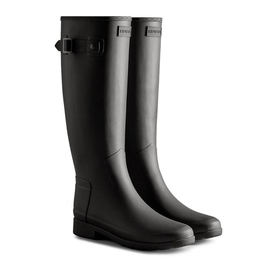 Boots Hunter | Hunter Refined Tall Stripe Boot Black